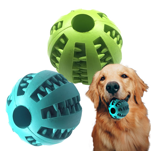 Dog Puzzle Treat Balls – Durable Natural Rubber Chew Toys for Puppies & Dogs