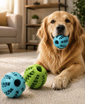 Dog Puzzle Treat Balls – Durable Natural Rubber Chew Toys for Puppies & Dogs